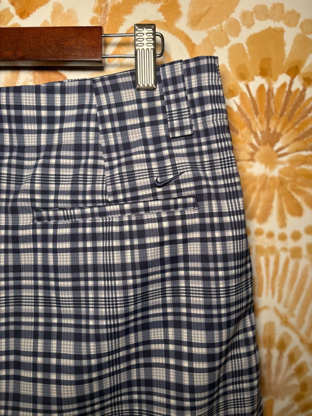 Plaid Golf Skort Navy White Floral Print Tennis Skirt Women’s Athletic - Picture 6 of 7